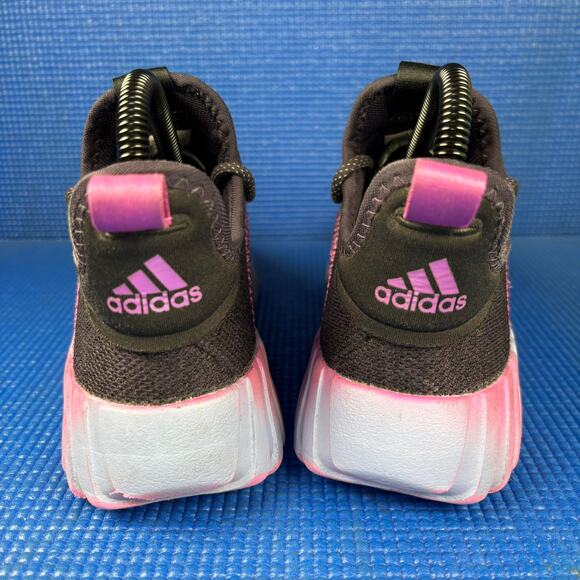 🔴 ADIDAS KAPTIR FLOW Kids-Girls  Size 4 Black Purple Running Shoes IH9905 - Picture 4 of 8
